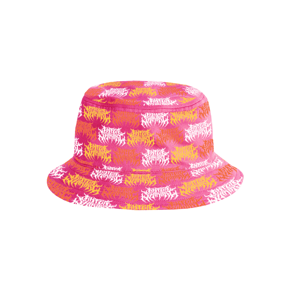 Colour Dots Reversible Bucket Hat - Pink