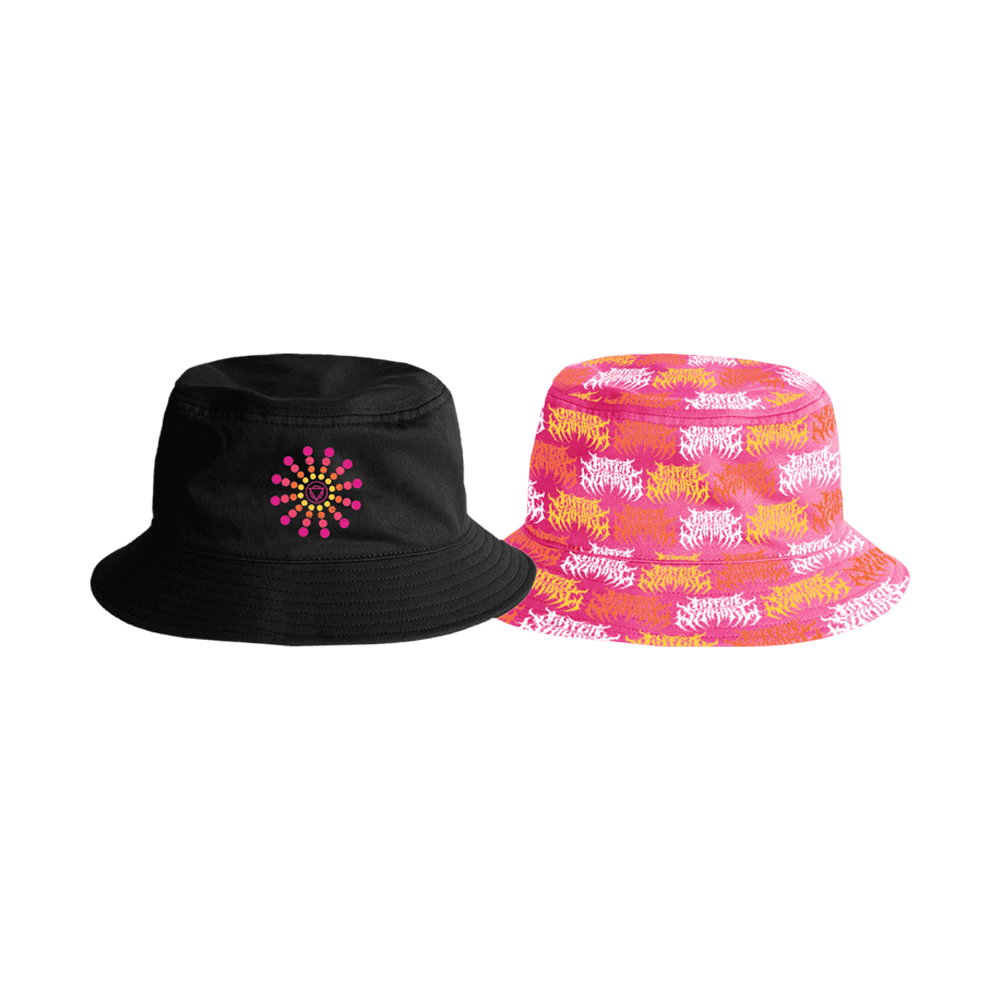 Colour Dots Reversible Bucket Hat - Pink
