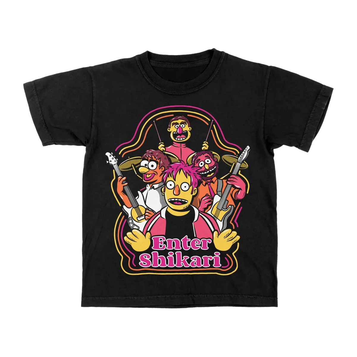 Cartoon Kids T-Shirt - Black