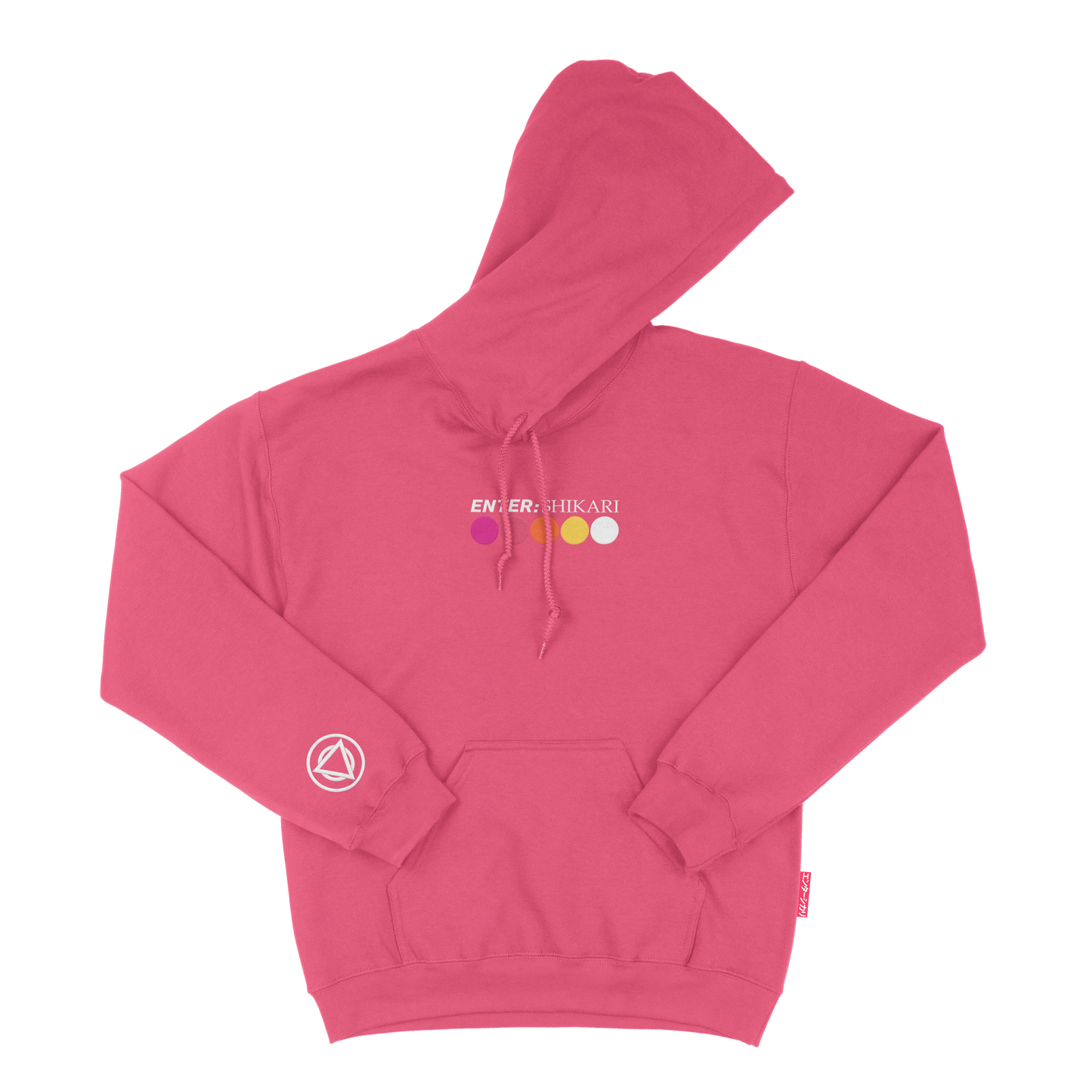 Embroidered Custom Dyed Hoodie - Pink