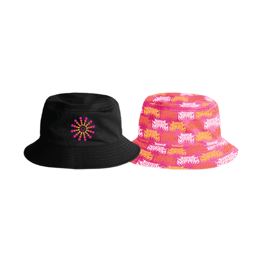 Colour Dots Reversible Bucket Hat - Pink