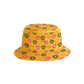 Colour Dots Reversible Bucket Hat - Yellow